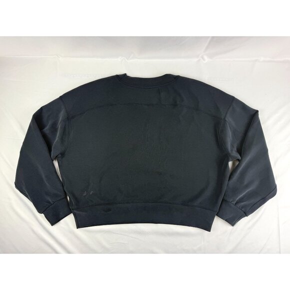 Lululemon Women's Perfectly Oversized Cropped Crew *Softstreme CD4 Navy Size 4 - Picture 3 of 7